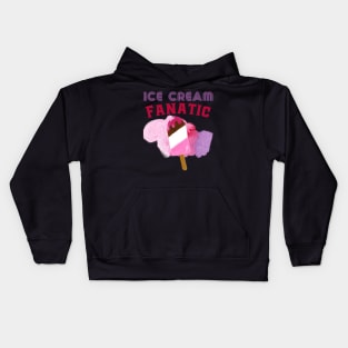 Ice cream fanatic pink and purple icy pole Kids Hoodie